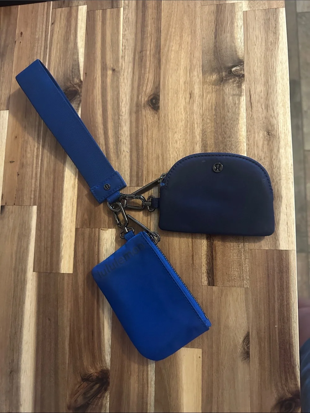 lululemon athletica Royal Blue Key & Coin Pouch Set